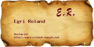 Egri Roland névjegykártya
